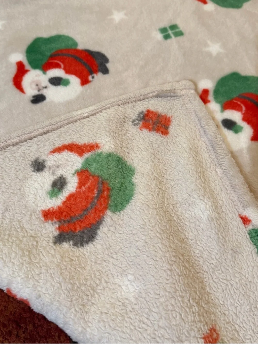 Christmas Santa Fleece Blanket 58x80 Soft Plush Holiday Throw Cozy
